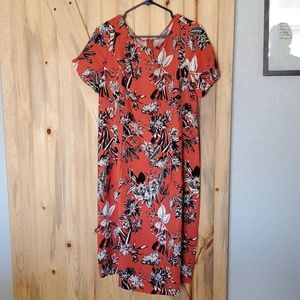 Women size 14w dress. Burnt orange color